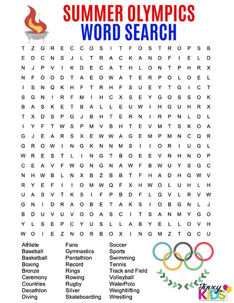 Printable Olympic Word Search